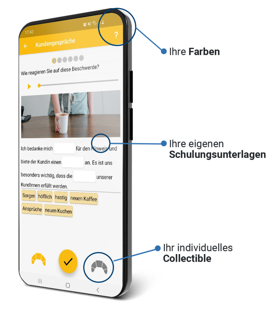Mobile and individually designed training materials